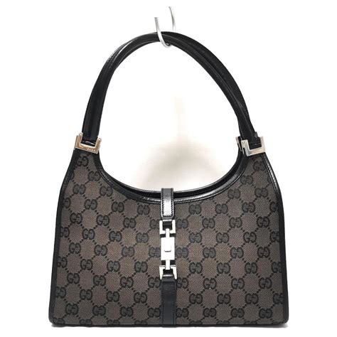 campbell gucci|Gucci black leather jackie.